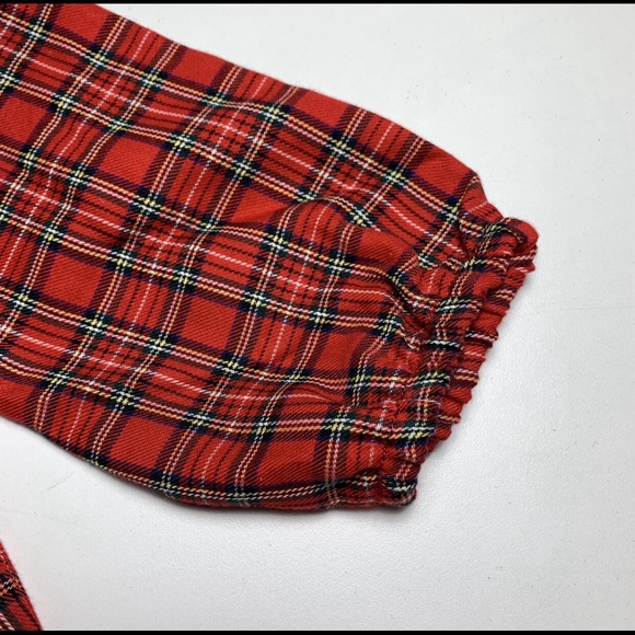 NWT Zara Red Scotch Plaid Babydoll Top Size 2-3 Years - Picture 7 of 9
